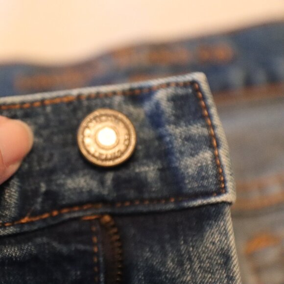 Lauren Jeans Co. Ralph Lauren Denim Blue 5 Pocket Zip Fly Jeans Size 12 petite - Picture 6 of 16